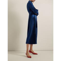 Pre Owned Valentino Garavani Red V-Logo Leather Pumps Size IT 36