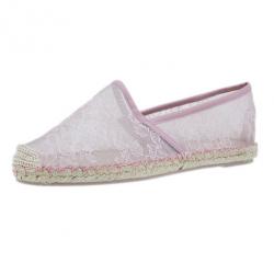 مملوكة مسبقًا Valentino Pink Lace Espadrilles Size 38