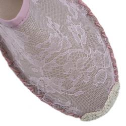 مملوكة مسبقًا Valentino Pink Lace Espadrilles Size 38