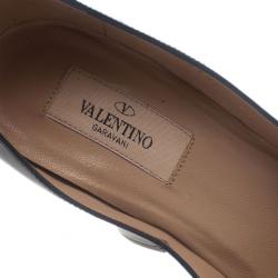 مملوكة مسبقًا حذاء كعب عالي فالنتينو تانجو أسود لامع بشريط كاحل مقاس 38