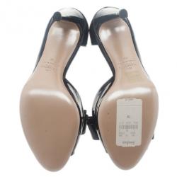 مملوكة مسبقًا Valentino Black Patent Bow D'orsay Pumps size 37