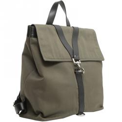 Valentino Army Green/Nero Canvas V Sign Backpack