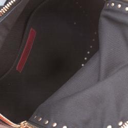 Valentino Black Leather Rockstud Backpack