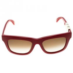 Pre Owned Valentino Red V691S Rockstuds Cat Eye Sunglasses