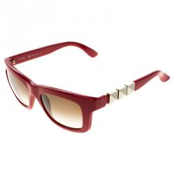 Pre Owned Valentino Red V691S Rockstuds Cat Eye Sunglasses