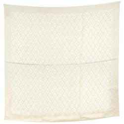 مملوكة مسبقًا Valentino Beige Printed Silk Square Scarf