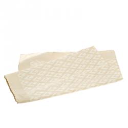 مملوكة مسبقًا Valentino Beige Printed Silk Square Scarf