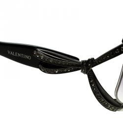 Pre Owned نظارة شمسية فالنتينو مستديرة مزخرفة كريستال 5628/S رمادية