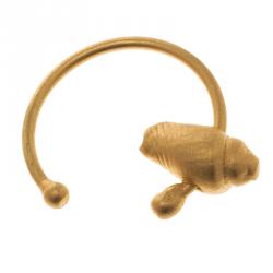 Valentino Set of 5 Multi Shell Gold Tone Adjustable Rings 