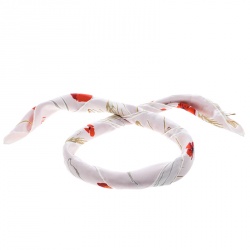 Pre Owned وشاح فالنتينو حرير وردي مطبوع مربع