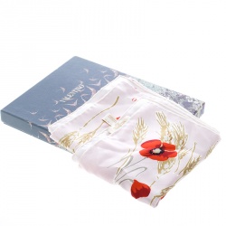 Pre Owned وشاح فالنتينو حرير وردي مطبوع مربع