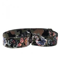 Valentino Multicolor Camu Butterfly Guitar Strap