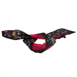 Pre Owned وشاح فالنتينو & سيليا بيرتويل كاموغاردن حرير نمط مورد متعدد الألوان