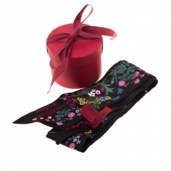 Pre Owned وشاح فالنتينو & سيليا بيرتويل كاموغاردن حرير نمط مورد متعدد الألوان