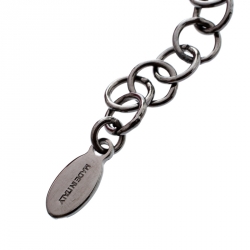 Pre Owned Valentino Black Tone Rockstud Pendant Necklace