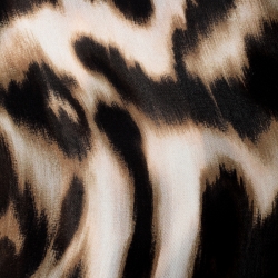 Pre Owned Valentino Brown Leopard Print Silk Chiffon Stole 