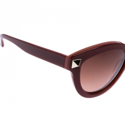 Valentino Burgundy/Brown Gradient V695S Rockstud Cat Eye Sunglasses 