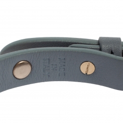 Pre Owned Valentino Light Blue Leather Rockstud Bracelet