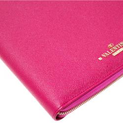 Pre Owned Valentino Pink Leather iPad Case 