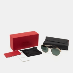 Pre Owned Valentino Black VA2043 VLogo Round Sunglasses