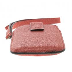 Valentino Peach Leather Rockstud Bow Wristlet Phone Case