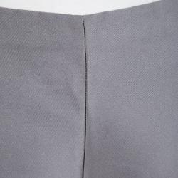 Valentino Grey Silk Blend High Waist Shorts S
