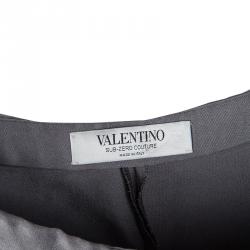 Valentino Grey Silk Blend High Waist Shorts S