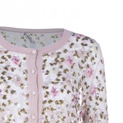 Pre Owned Valentino Floral Embellished Cardigan M