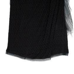 مملوكة مسبقًا Valentino Black Floral Embellished Top S