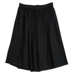 Pre Owned Valentino Grey Pleated Skirt L