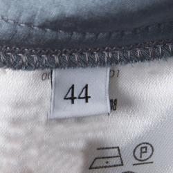 Pre Owned Valentino Grey Drawstring Waist Detail Silk Pants M