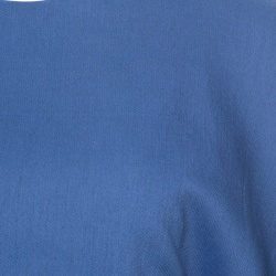 Pre Owned Valentino Blue Silk Wool Cape Dress M