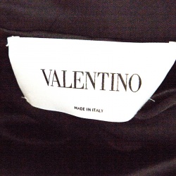 Pre Owned Valentino Black Silk Wool Neck Tie Detail Cropped Jacket S