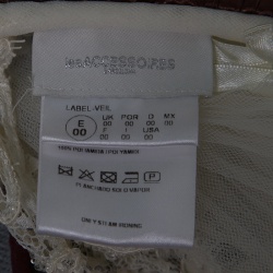 Pre Owned Valentino Sposa Cream Floral Beaded Lace Hesperides Sheath Wedding Gown M
