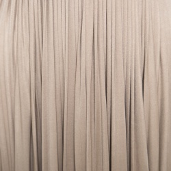 Pre Owned Valentino Beige Cutout Back Detail Pleated Silk Dress S