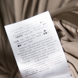 Pre Owned Valentino Beige Cutout Back Detail Pleated Silk Dress S