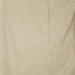 Pre Owned Valentino Linen Cream Skirt Suit L