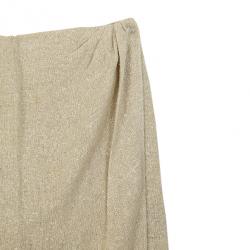 Pre Owned Valentino Linen Cream Skirt Suit L