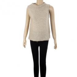 Pre Owned Valentino Beige Mohair Sleeveless Top L