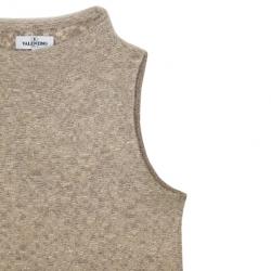 Pre Owned Valentino Beige Mohair Sleeveless Top L