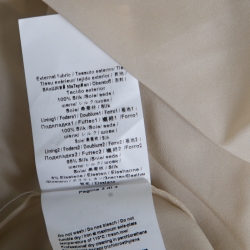 Pre Owned Valentino Pale Yellow Rose Printed Silk Tie Up Detail Tiered Dress S