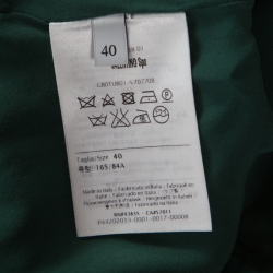 Pre Owned Valentino Forest Green Floral Guipure Lace Playsuit S