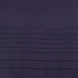 Pre Owned Valentino Purple Rib Knit Tiered Pleat Detail A Line Skirt M