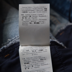 Pre Owned Valentino Blue Two Tone Denim Mid-Seam Detail Flared Jeans S