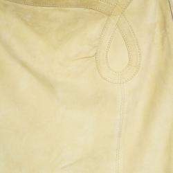 Pre Owned Valentino Lambskin Pencil Skirt M