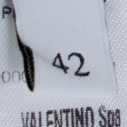 Pre Owned Valentino Black Lace & Wool Collared A-Line Dress M 