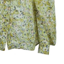 Pre Owned Valentino Yellow Print Neck Tie Top M