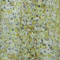 Pre Owned Valentino Yellow Print Neck Tie Top M