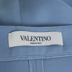 Valentino Powder Blue Wool VGOLD High Waist Shorts S