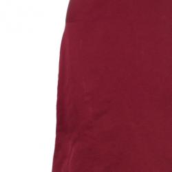 Pre Owned Valentino Strapless Rosette Detail Silk Gown M